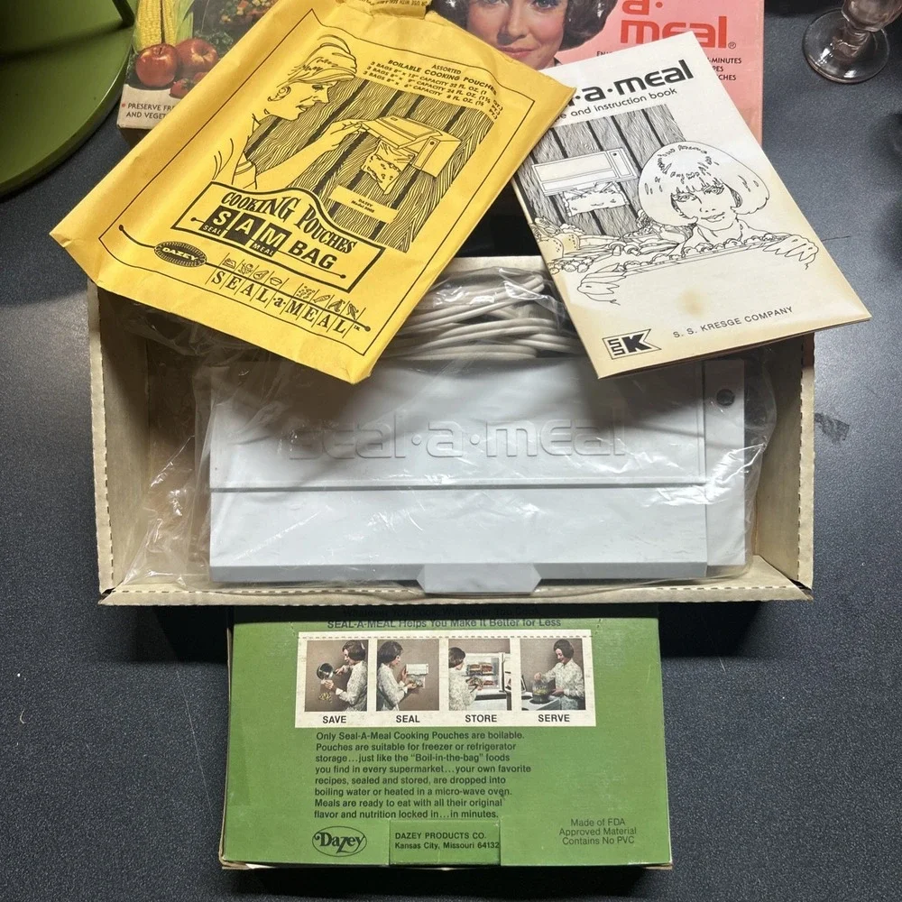 Vintage Seal-a-Meal Food Sealer w/ Box & Manual Kmart Corp Retro Kitchen